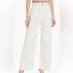 Reformation reworked pleat high waist jeans